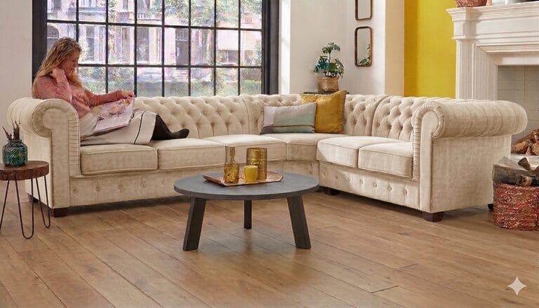 Witte Chesterfield banken