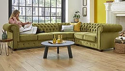 Groene Chesterfield banken