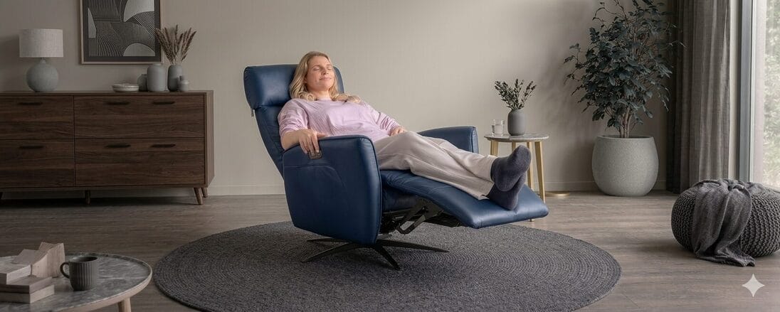 Blauwe fauteuils
