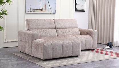 Fabio taupe hoekbank