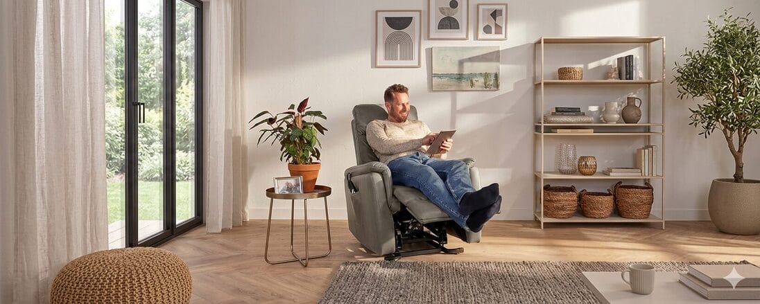 Grijze fauteuils