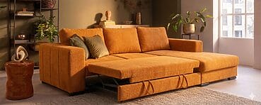 Orange Schlafsofas