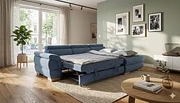 Blaue Schlafsofas