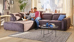 Braune Ecksofas