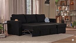 Schwarze Schlafsofas