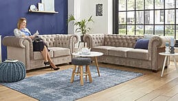 Taupe Chesterfield salons
